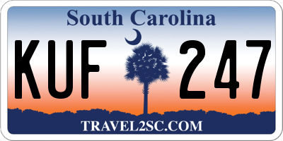 SC license plate KUF247