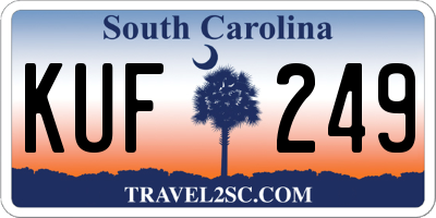 SC license plate KUF249