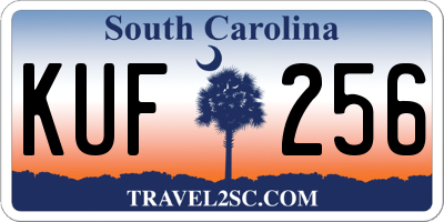 SC license plate KUF256