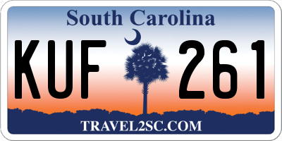 SC license plate KUF261