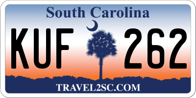 SC license plate KUF262