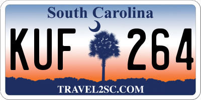 SC license plate KUF264