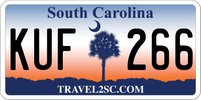SC license plate KUF266