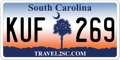 SC license plate KUF269