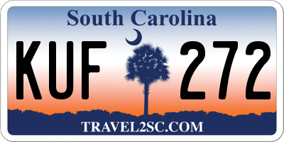 SC license plate KUF272