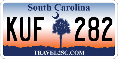 SC license plate KUF282
