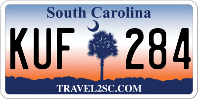SC license plate KUF284