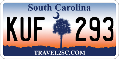 SC license plate KUF293