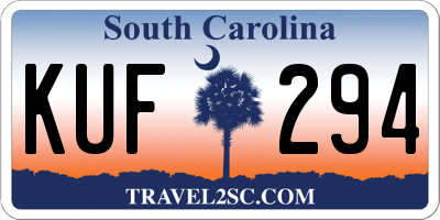 SC license plate KUF294