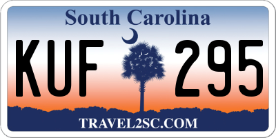 SC license plate KUF295