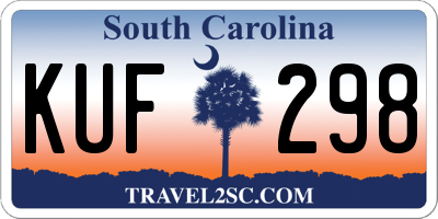 SC license plate KUF298