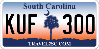 SC license plate KUF300