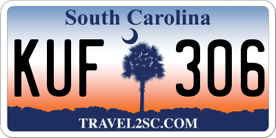 SC license plate KUF306