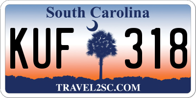 SC license plate KUF318