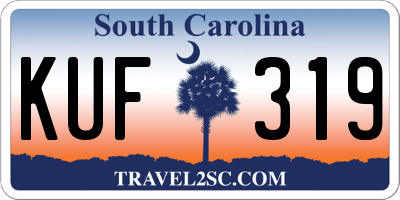 SC license plate KUF319