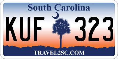 SC license plate KUF323