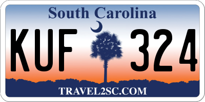 SC license plate KUF324
