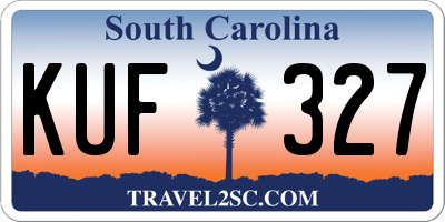 SC license plate KUF327