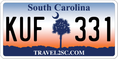 SC license plate KUF331