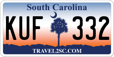 SC license plate KUF332