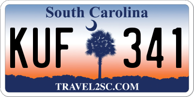 SC license plate KUF341