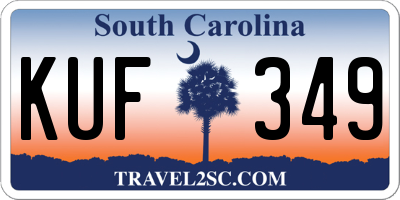 SC license plate KUF349