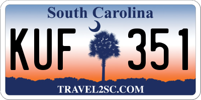 SC license plate KUF351