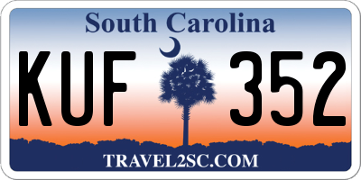 SC license plate KUF352