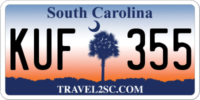 SC license plate KUF355