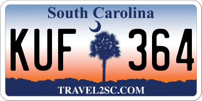 SC license plate KUF364