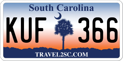 SC license plate KUF366
