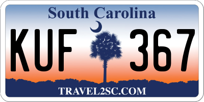 SC license plate KUF367