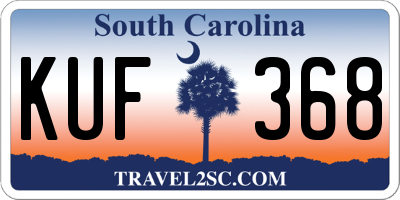 SC license plate KUF368