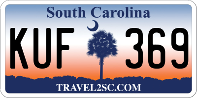 SC license plate KUF369