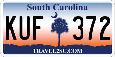 SC license plate KUF372