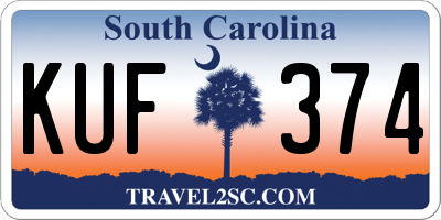 SC license plate KUF374