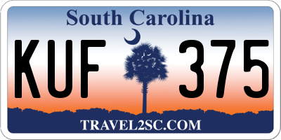 SC license plate KUF375