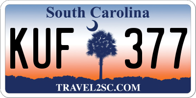 SC license plate KUF377