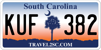 SC license plate KUF382