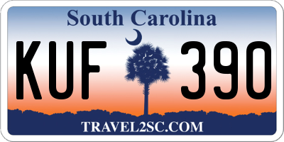 SC license plate KUF390