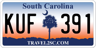 SC license plate KUF391