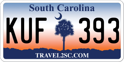 SC license plate KUF393