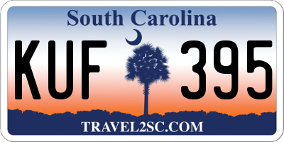 SC license plate KUF395
