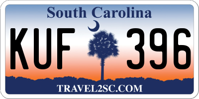 SC license plate KUF396