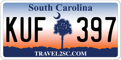 SC license plate KUF397