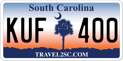 SC license plate KUF400