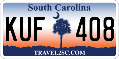 SC license plate KUF408