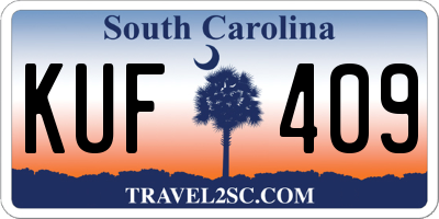 SC license plate KUF409
