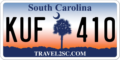 SC license plate KUF410