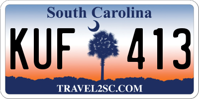 SC license plate KUF413